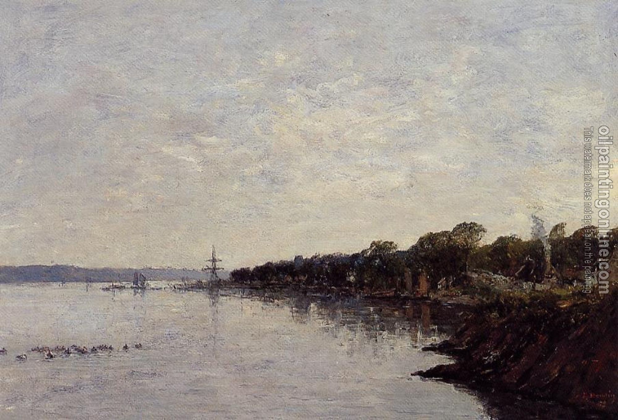 Boudin, Eugene - Brest, the Banks of the Harbor